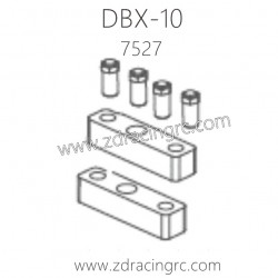 ZD RACING DBX 10 Parts 7527 Battery holder set