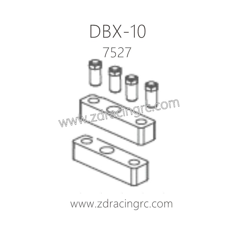ZD RACING DBX 10 Parts 7527 Battery holder set