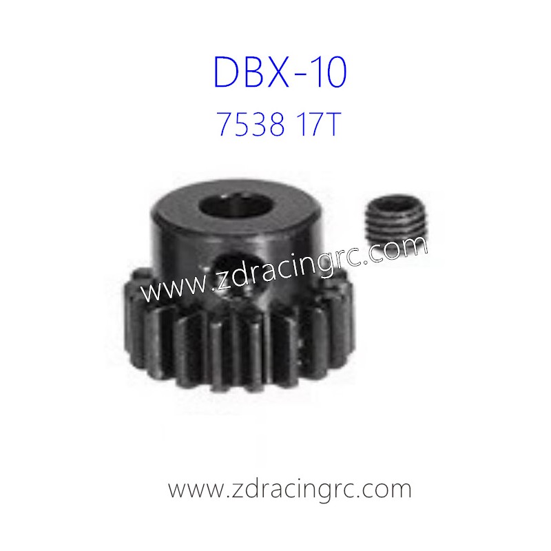 ZD RACING DBX 10 Parts 7538 Upgrade Hardened Motor gear 17T 114 Steel