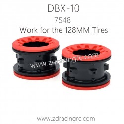 ZD RACING DBX 10 Parts 7548 7519 Wheel for 128MM Tire Red