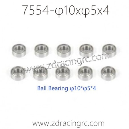7554-Brushless Ball Bearing φ10xφ5x4 Parts for ZD RACING RC Car