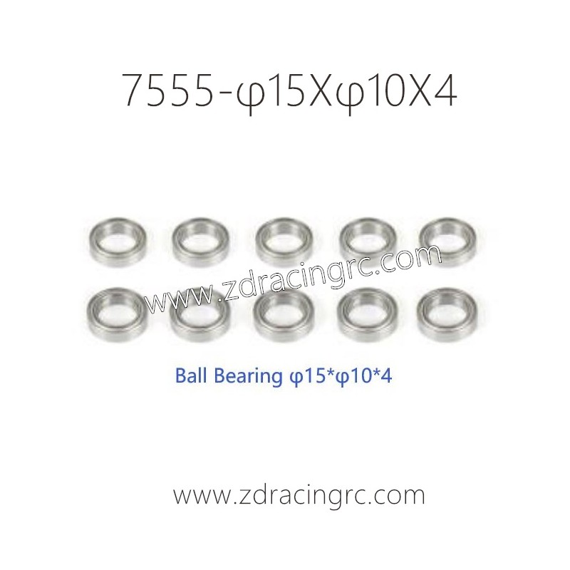 7555 Brushless Ball Bearing φ15Xφ10X4 Parts for ZD RACING RC Car