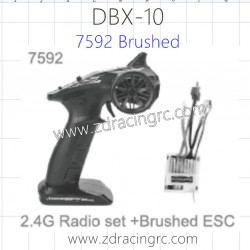ZD RACING DBX 10 Parts 7592 Brushed 2.4G Radio+Brushed 2H1 ESC