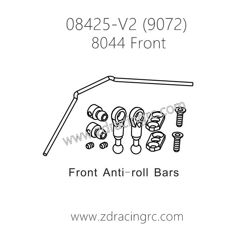 ZD RACING 9072 1/8 Parts 8044 Front Anti-Roll Bars