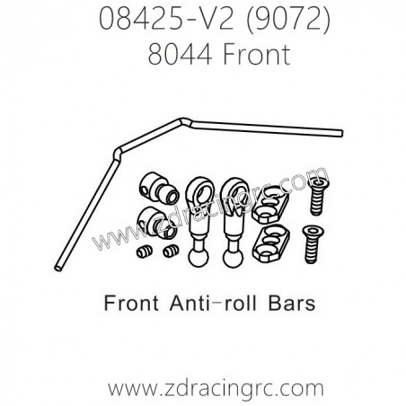 ZD RACING 9072 1/8 Parts 8044 Front Anti-Roll Bars