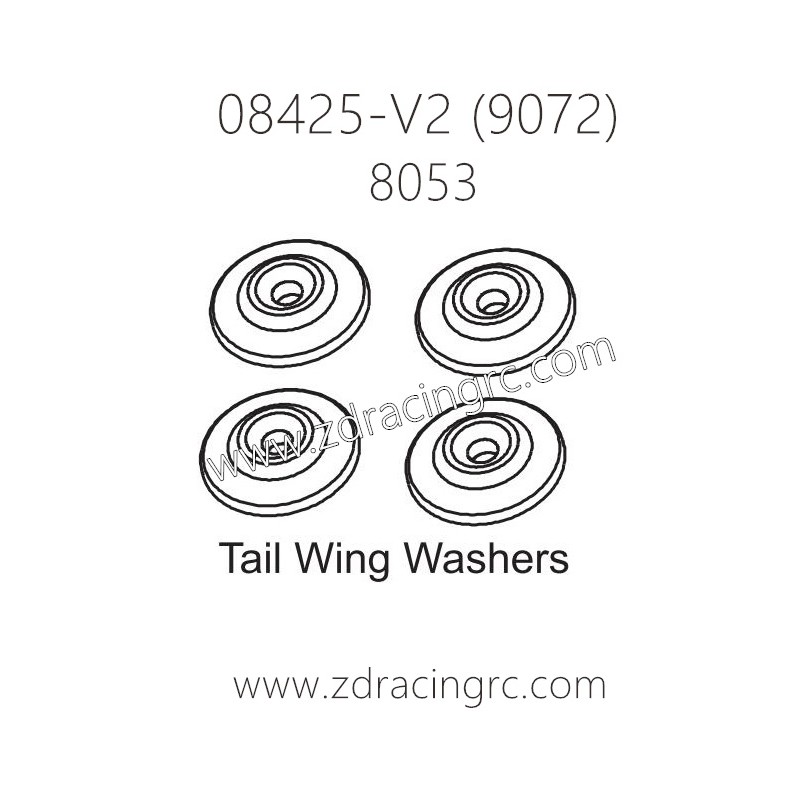 ZD RACING 9072 Pirates 2 Parts 8053 Tail Wing Washers