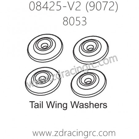 ZD RACING 9072 Pirates 2 Parts 8053 Tail Wing Washers