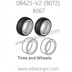 ZD RACING 9072 BX-8 Parts 8067 Tires and Wheels