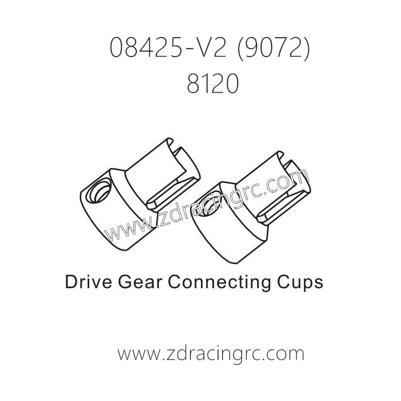 ZD RACING 9072 08425-V2 Parts 8120 Drive Gear Connecting Cups