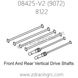 ZD RACING 9072 08425-V2 Parts 8122 Front And Rear Vertical Drive Shafts