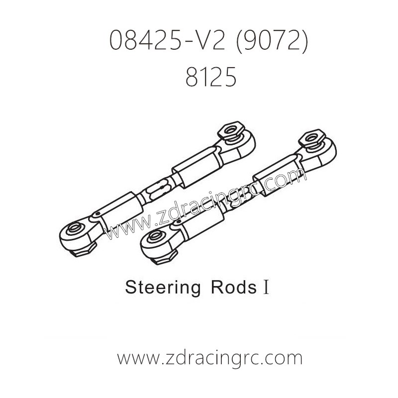 ZD RACING 9072 08425-V2 Parts 8125 Steering Rods I