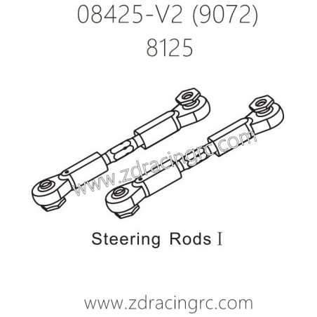ZD RACING 9072 08425-V2 Parts 8125 Steering Rods I