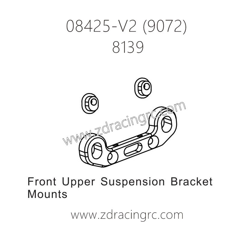 ZD RACING 9072 Parts 8139 Front Upper Suspension Bracket Mounts