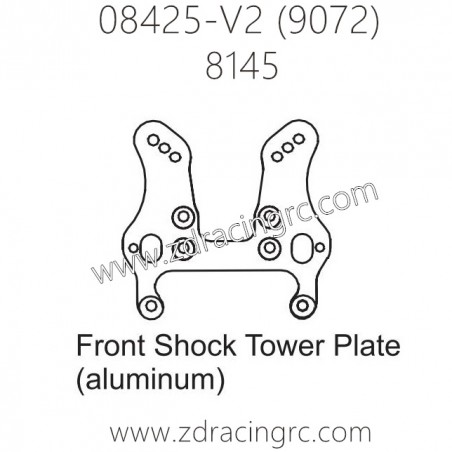ZD RACING 9072 Parts 8145 Front Shock Tower Plate Aluminum