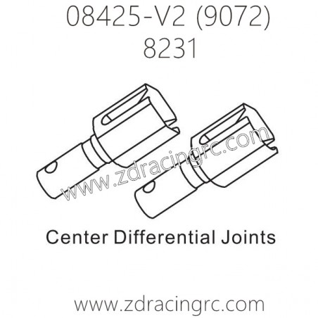 ZD RACING 9072 Parts 8231 Center Differential Joints ZD RACING 9072 Parts 8231 Center Differential Joints
