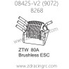 ZD RACING 9072 Parts 8268 ZTW 80A Brushless ESC