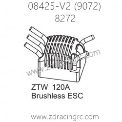 ZD RACING 9072 Parts 8272 ZTW 120A Brushless ESC