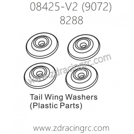 ZD RACING 9072 Parts 8288 Tail Wing Washers Plastic