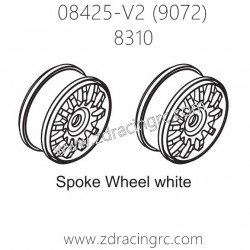 ZD RACING 9072 Parts 8310 Spoke Wheel White