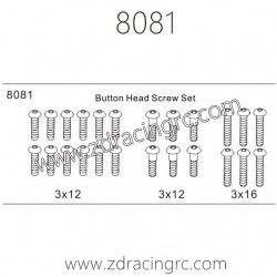 8081 Button Head Screw Set Parts For ZD RACING EX07