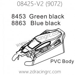 ZD RACING 9072 Parts 8453 Green Black 8863 Blue Black PVC Body