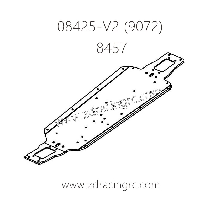 ZD RACING 9072 Parts 8457 Chassis CNC