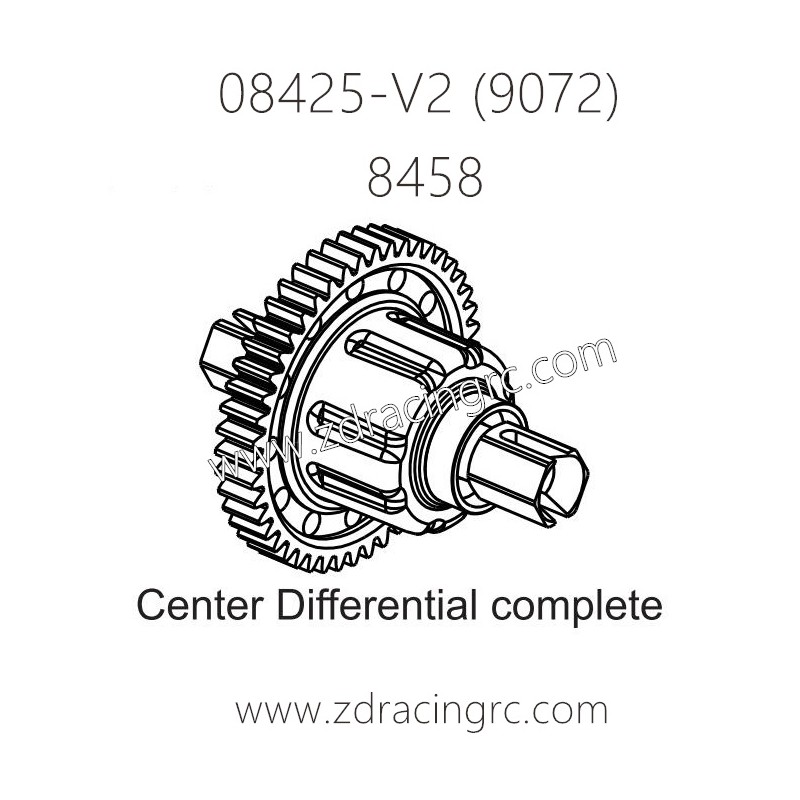 ZD RACING 9072 Parts 8458 Center Differential Complete