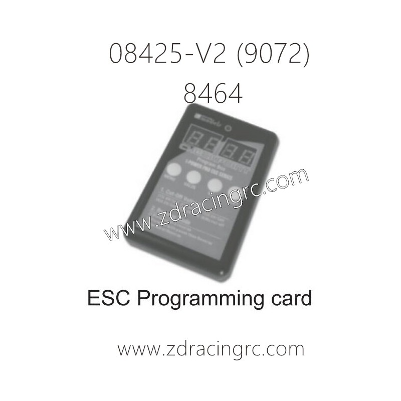 ZD RACING 9072 Parts 8464 ESC Programming Card
