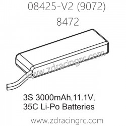 ZD RACING 9072 Parts 8472 3S 3000mAh 11.1V 35C Lipo Battery