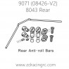 ZD RACING Pirates2 TC-8 9071 08426-V2 Parts 8043 Rear Anti-Roll Bars