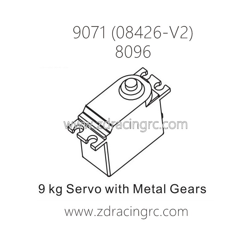 ZD RACING Pirates2 TC-8 Parts 8096 9KG Servo with Metal Gear