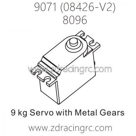 ZD RACING Pirates2 TC-8 Parts 8096 9KG Servo with Metal Gear