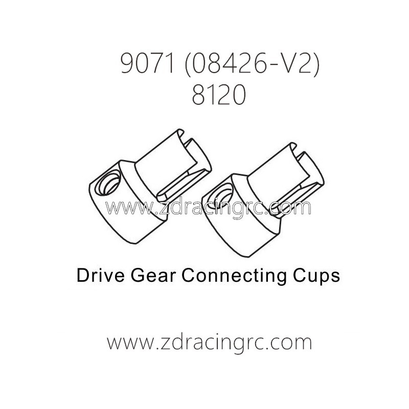 ZD RACING Pirates2 TC-8 Parts 8120 Drive Gear Connecting Cups