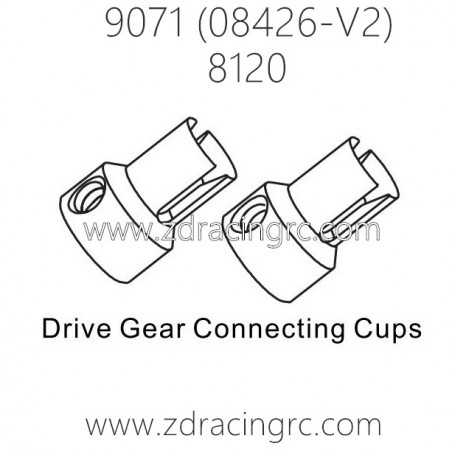 ZD RACING Pirates2 TC-8 Parts 8120 Drive Gear Connecting Cups