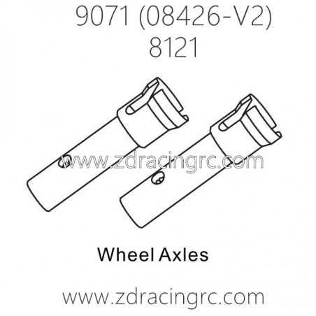 ZD RACING Pirates2 TC-8 9071 V2 Parts 8121 Wheel Axles