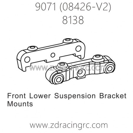 ZD RACING Pirates2 TC-8 9071 V2 Parts 8138 Front Lower Suspension Bracket Mounts ZD RACING Pirates2 TC-8 9071 V2 Parts 8138 Front Lower Suspension Bracket Mounts