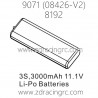 ZD RACING Pirates2 TC-8 9071 V2 Parts 8192 3S 3000mAh 11.1V Li-po Batteries