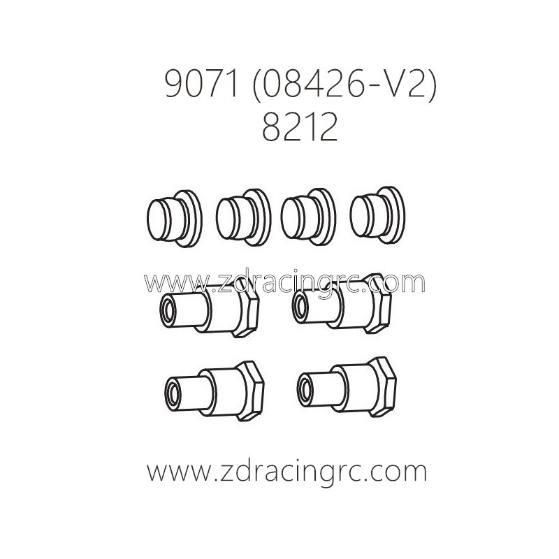 ZD RACING Pirates2 TC-8 9071 V2 Parts 8212 Shock Absorber Brushing