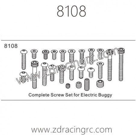 8108 Complete Screw Set Parts For ZD RACING EX07