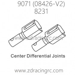 ZD RACING Pirates2 TC-8 9071 V2 Parts 8231 Center Differential Joints