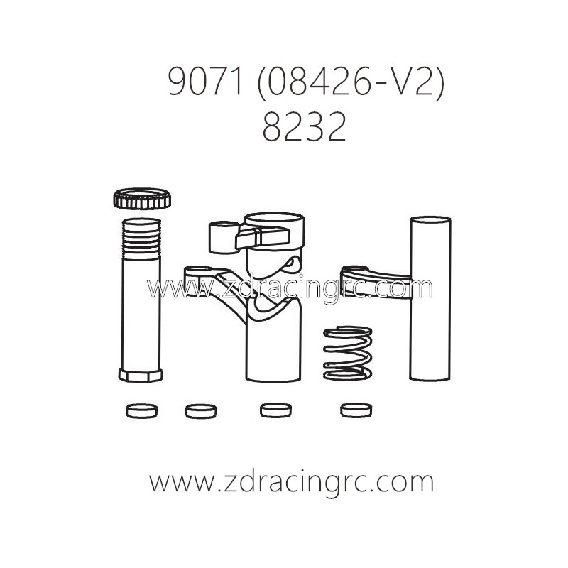 ZD RACING Pirates2 TC-8 9071 V2 Parts 8232 Steering set