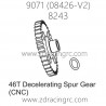 ZD RACING Pirates2 TC-8 9071 V2 Upgrade Parts 8243 46T Decelerating Spur Gear CNC
