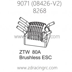 ZD RACING Pirates2 TC-8 9071 V2 Parts 8268 ZTW 80A Brushless ESC