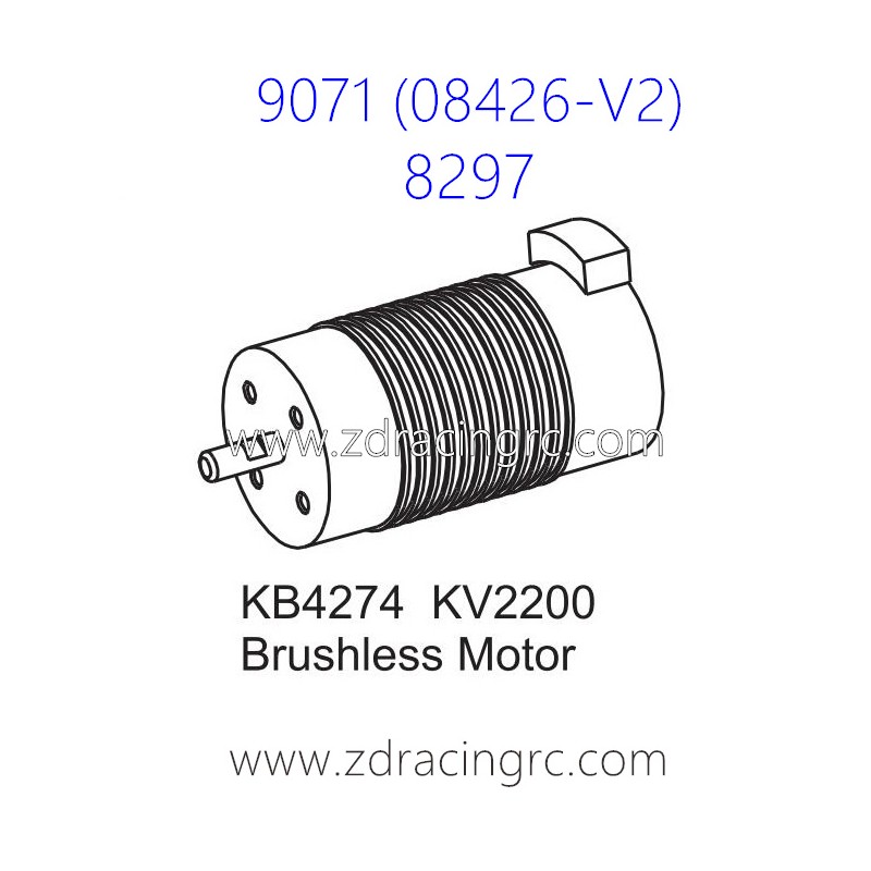 ZD RACING Pirates2 TC-8 9071 V2 Upgrade Parts 8297 KB4274 KV2200 Brushless Motor