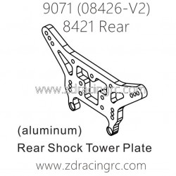 ZD RACING Pirates2 TC-8 9071 V2 Parts 8421-Rear Shock Tower Plate Aluminum