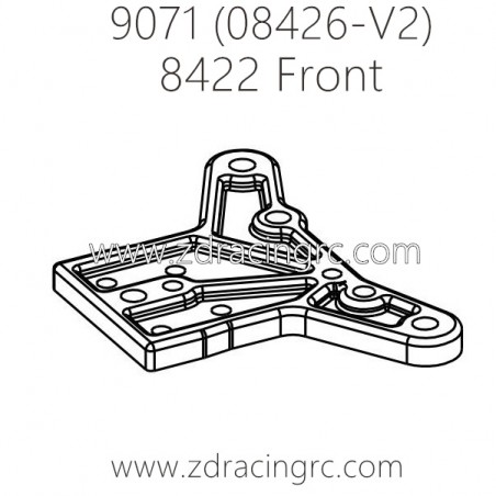 ZD RACING Pirates2 TC-8 9071 V2 Parts 8422 Front Top Plate