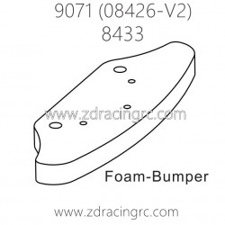 ZD RACING Pirates2 TC-8 9071 V2 Parts 8433 Foam-Bumper