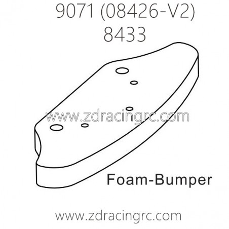 ZD RACING Pirates2 TC-8 9071 V2 Parts 8433 Foam-Bumper