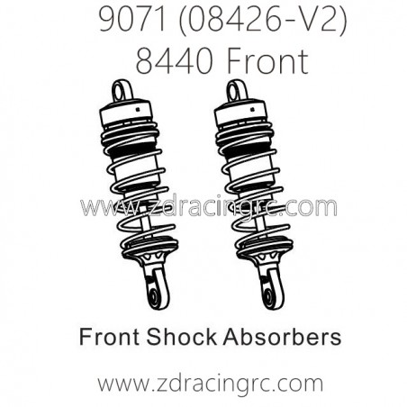 ZD RACING Pirates2 TC-8 9071 V2 Parts 8440 Front Shock Absorbers ZD RACING Pirates2 TC-8 9071 V2 Parts 8440 Front Shock Absorbers