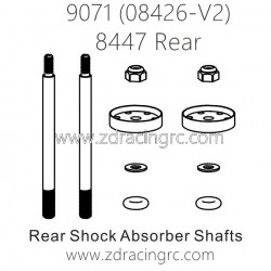 ZD RACING Pirates2 TC-8 9071 V2 Parts 8447 Rear Shock Absorber Shafts